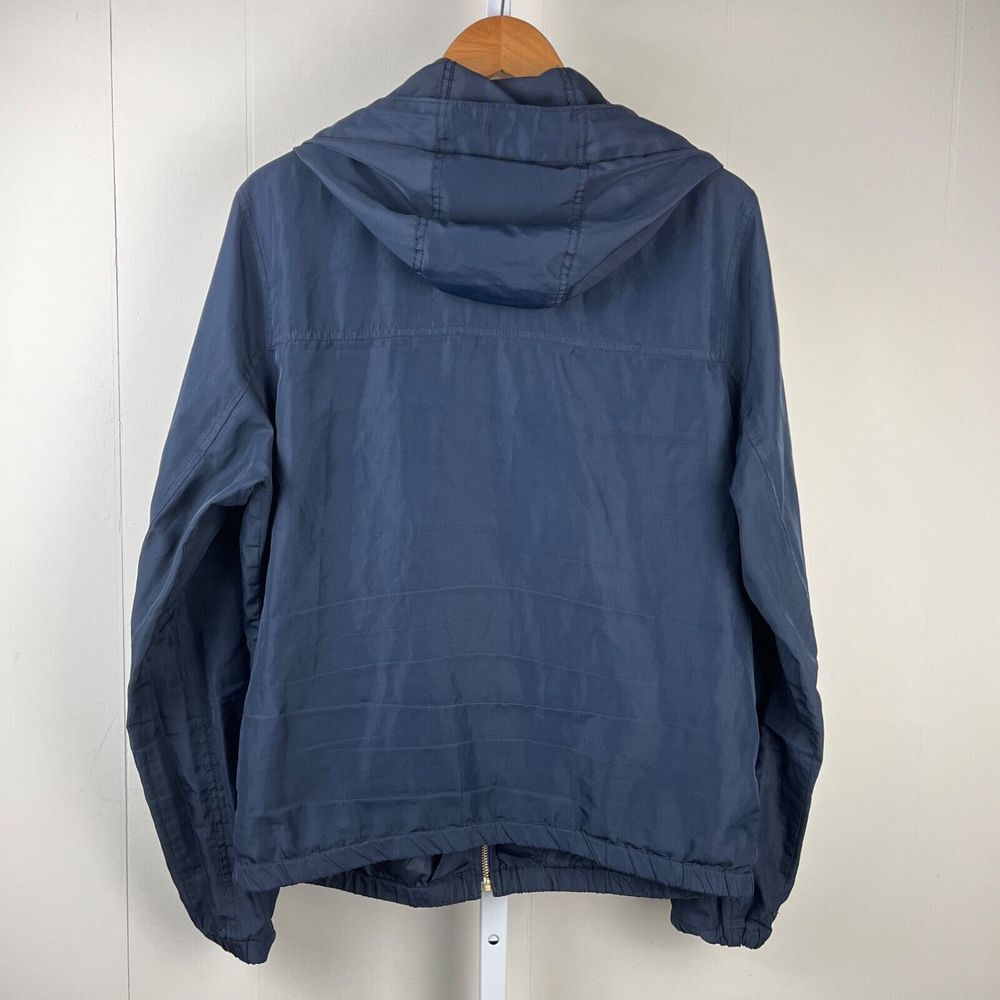 Hollister Hooded‎ Windbreaker Jacket Womens Large Navy Blue Full Zip - Picture 5 of 6